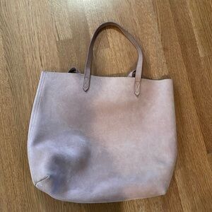 Madewell pink suede tote